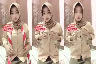 Ukhti Laura Hijab Pramuka Cantik Live Kasur